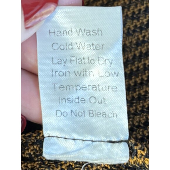 MISOOK Faux Leather Trim Jacket XL Brown Textured Single Clasp 3/4 Sleeve Career - Picture 15 of 16